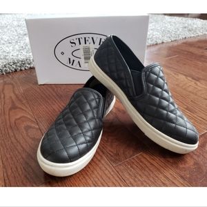 Steve Madden Black Ecentrcq Quilted Sneakers